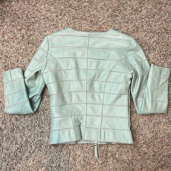 Cigno Nero 100% Style Factor Patchwork Leather Jacket-Women’s 36/4 - Picture 2 of 12